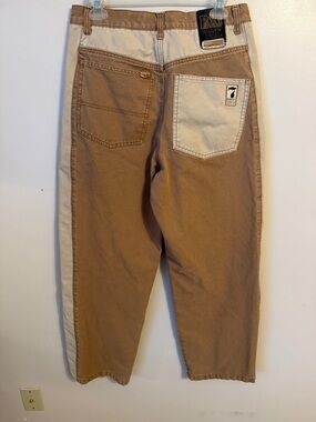 Vintage Brooklyn Express Work Wear Two Toned Painter Pants Tan and Cream 32 X 32